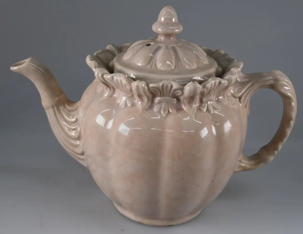 TEMUKA WARE TEAPOT MOTTLED BEIGE Image 1++