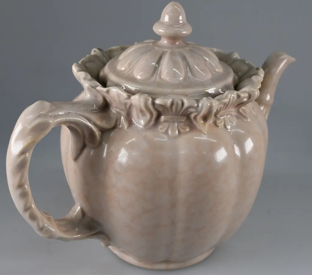 TEMUKA WARE TEAPOT MOTTLED BEIGE Image 1++