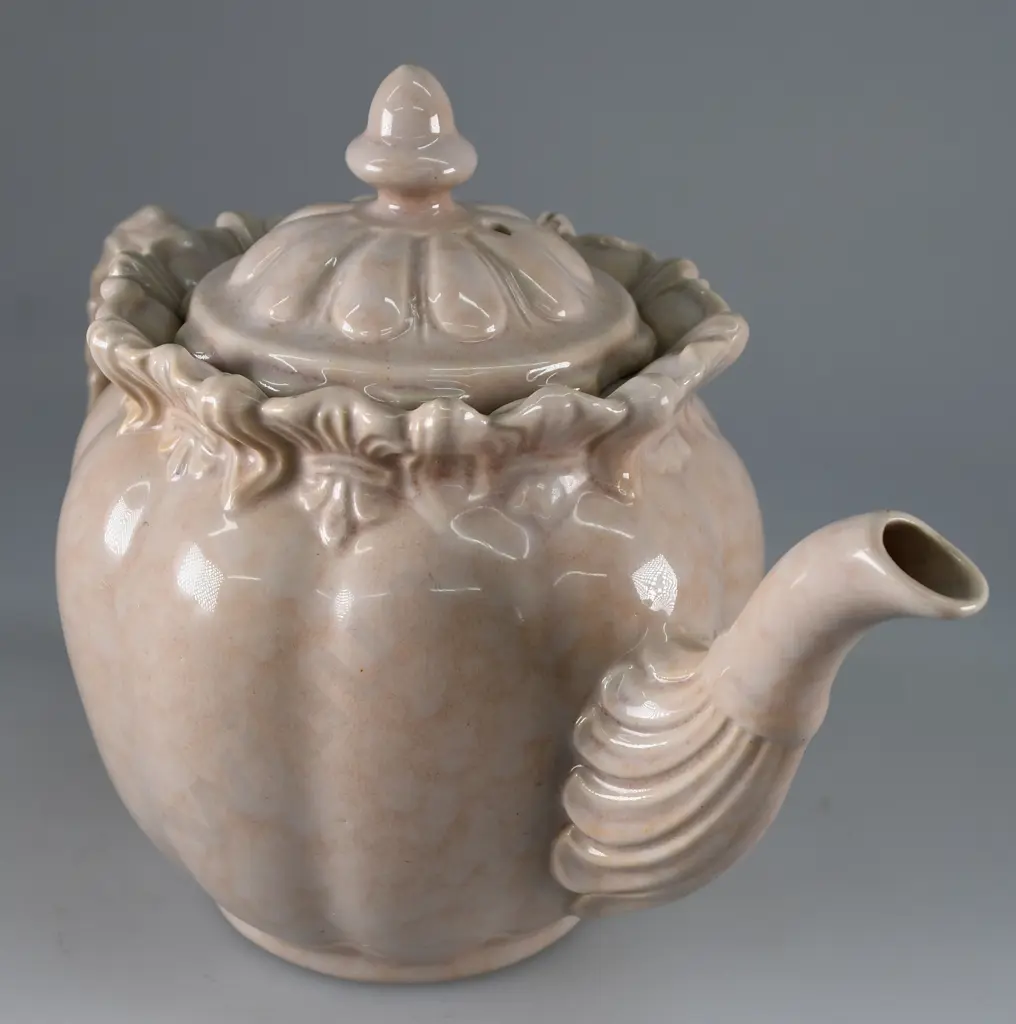 TEMUKA WARE TEAPOT MOTTLED BEIGE Image 1++