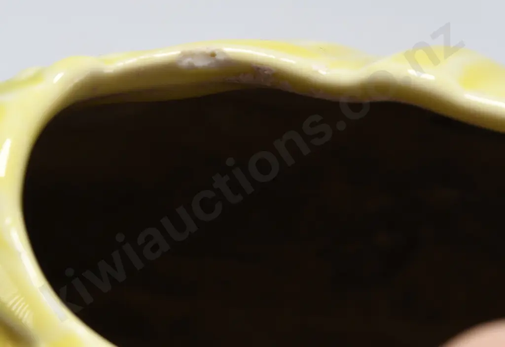 TEMUKA YELLOW GREEN SEAWEED SHELL VASE Image 1++