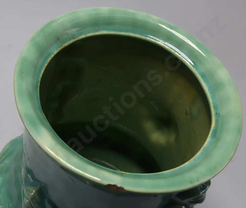 TEMUKA MAORI THEMED TOBACCO JAR AQUA Image 1++