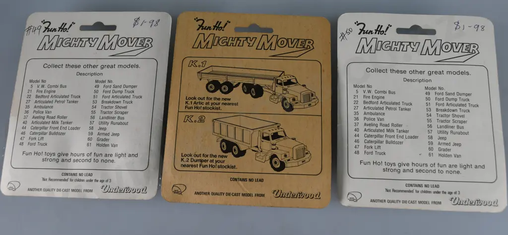 FUN HO DIECAST MIGHTY MOVERS Image 1++
