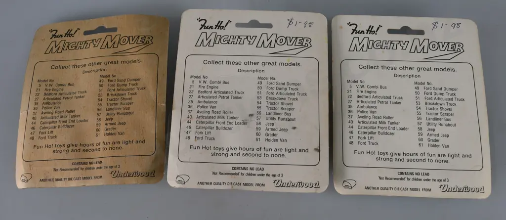 FUN HO MIGHTY MOVERS DIECAST MIDGETS Image 1++