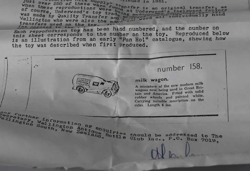 FUN HO MILK WAGON MADE FOR WELLINGTON SHOW 1981 Image 1++