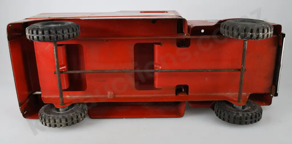 TRI-ANG AIRPORT CRASH TENDER TIN TRUCK Image 1++