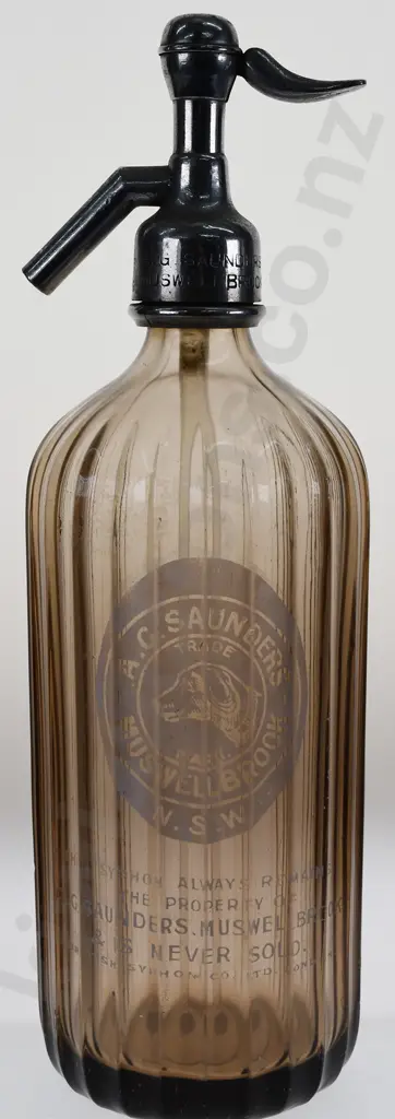 SAUNDERS MUSWELLBROOK SODA SYPHON Image 1++