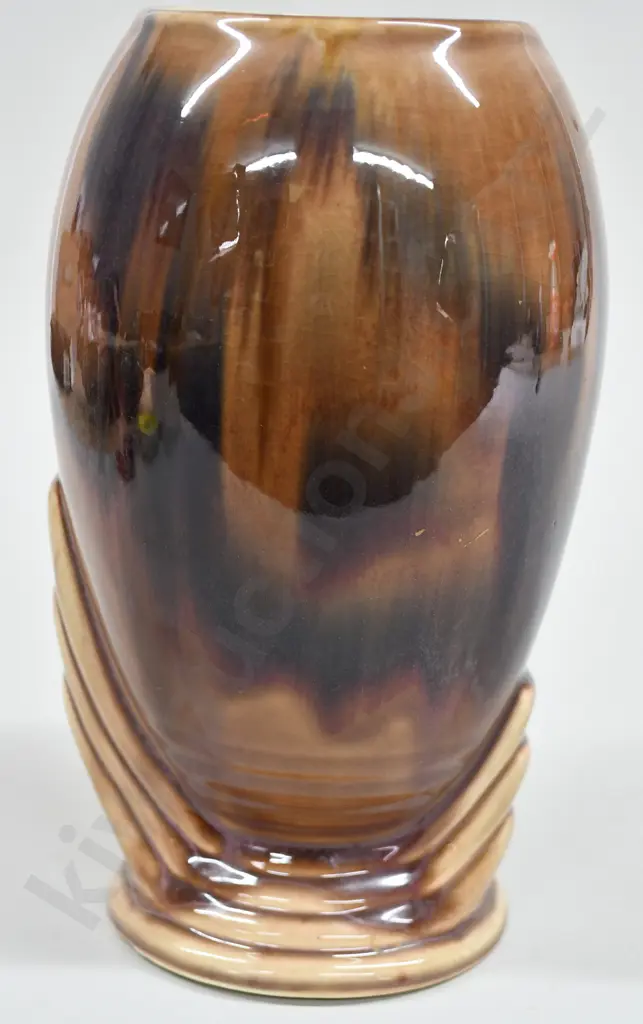 CROWN LYNN TRICKLE GLAZED VASE Image 1++