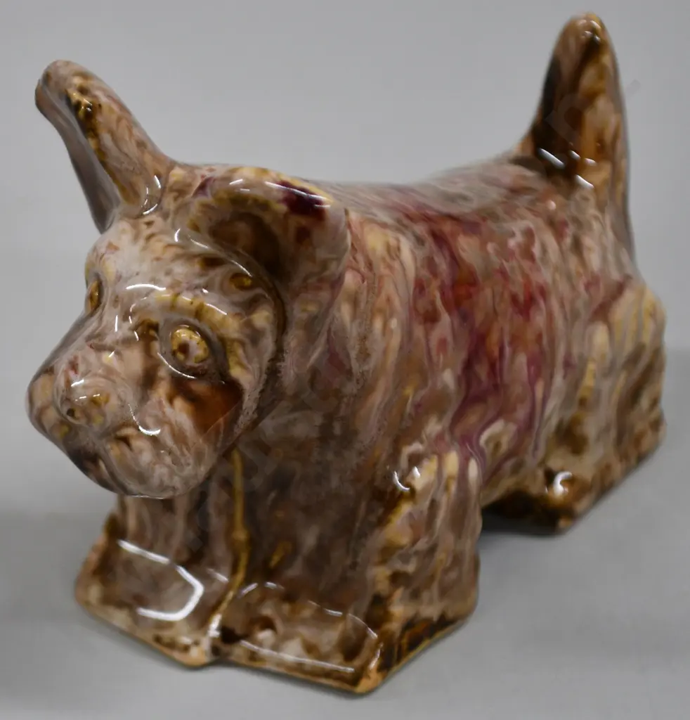 CROWN LYNN TRICKLE GLAZED SCOTTY DOG Image 1++