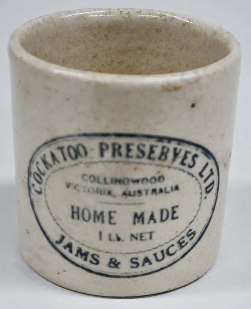 COCKATOO PRESERVES LTD STONEWARE POT Image 1++