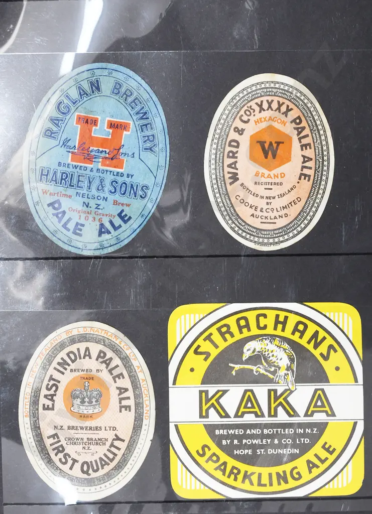NZ BEER & AERATED WATER LABELS Image 1++