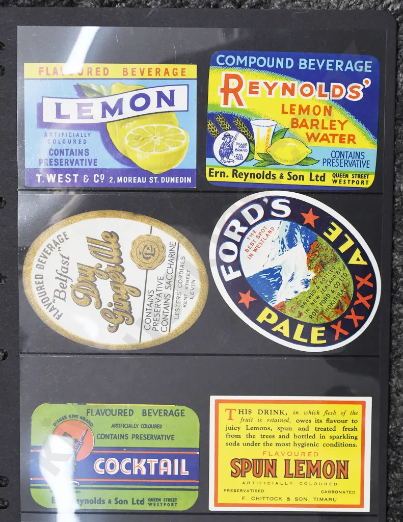 NZ BEER & AERATED WATER LABELS Image 1++
