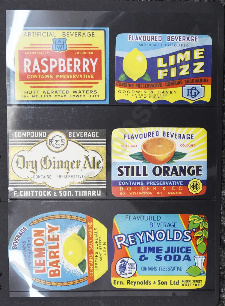 NZ BEER & AERATED WATER LABELS Image 1++
