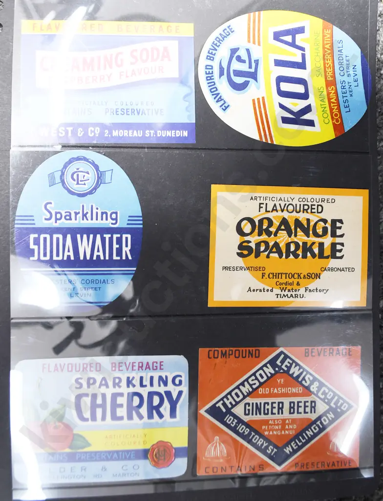 NZ BEER & AERATED WATER LABELS Image 1++