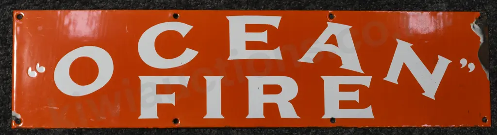 OCEAN FIRE ENAMEL SIGN Image 1++